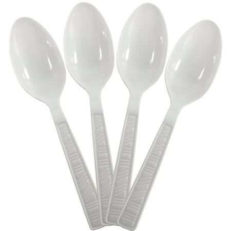 Plastic spoon with handle