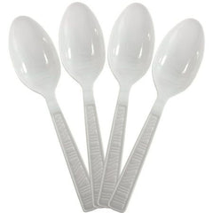 Plastic spoon with handle