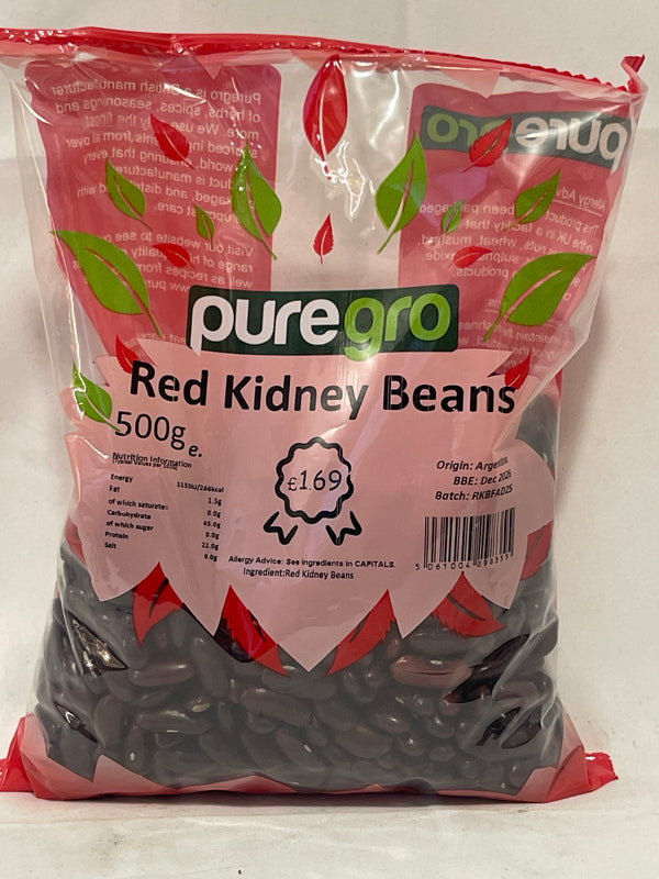 Puregro red kidney beans 500g