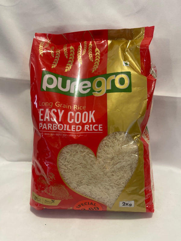 Puregro long grain rice easy cook 2kg